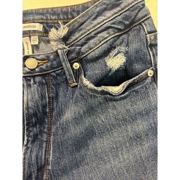 Good American Good Vintage Distressed Straight Leg Jeans Size 27 - Picture 6 of 6